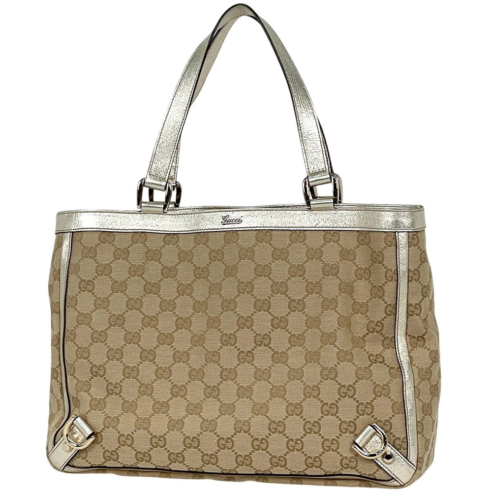 Gucci GG tote bag Abbey canvas Beige Cream gold